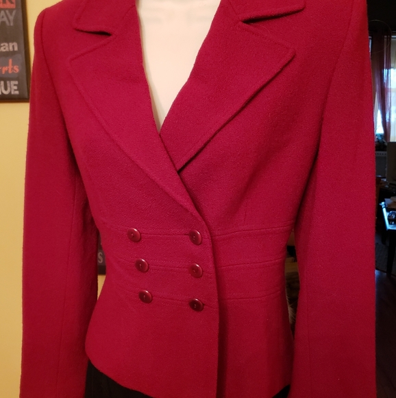 Tahari Wool fitted sexy little jacket size 4 - Picture 2 of 16